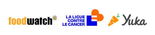 logos campagne aspartame foodwatch ligue contre le Cancer Yuka